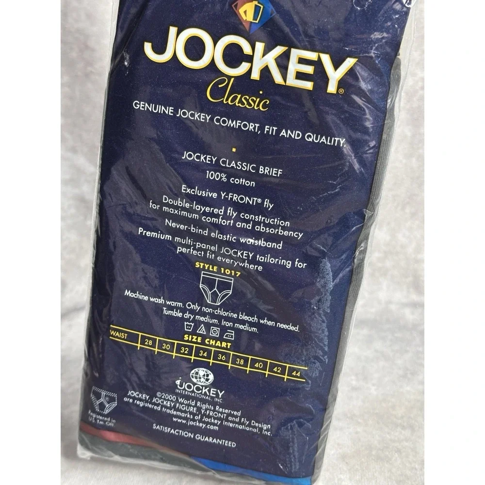 Vintage Jockey Classic Y Front High Waist Briefs Sz 38 New Black